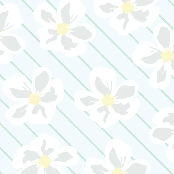 シームレスな花の壁紙パターン — ストックベクタ