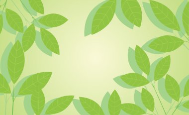 Green background with leaves clipart