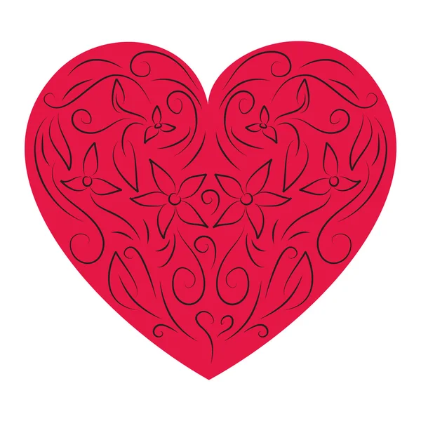 Векторное красное сердце — стоковый вектор