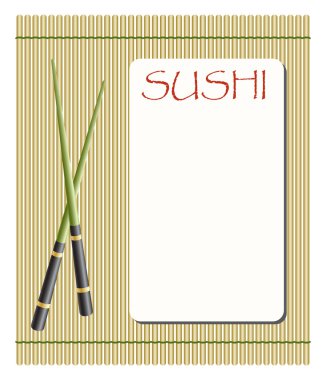 Vector menu for sushi and rolls clipart