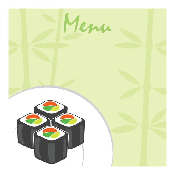Векторное меню для суши и рулонов — стоковый вектор