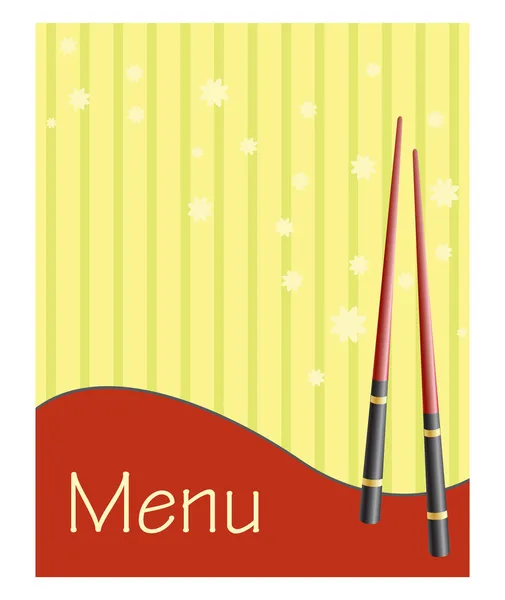 Vector menu voor sushi en rollen — Stockvector