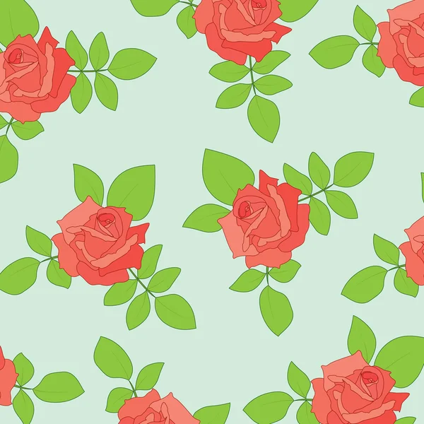 Belle sans couture avec des roses — Image vectorielle