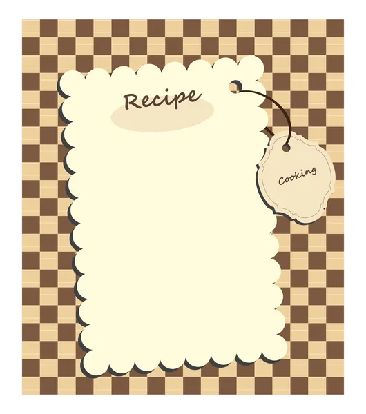 Vector card for recipe — Stock Vector