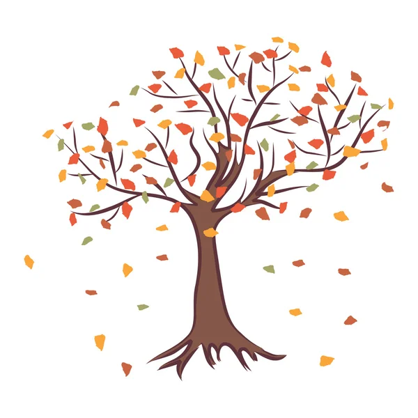 Pohon musim gugur - Stok Vektor