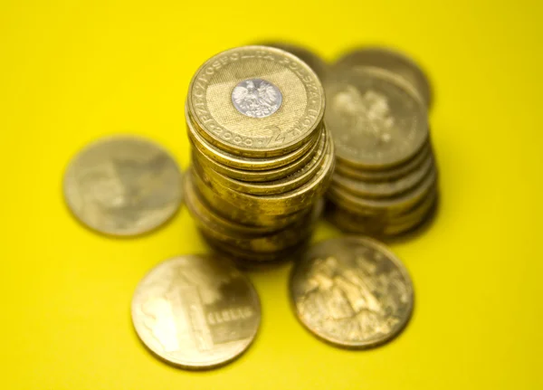 Золотые монеты Польши — стоковое фото