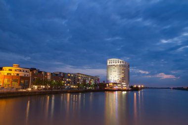 Limerick cityscape at dusk clipart