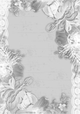 Wedding background with white flowers. clipart