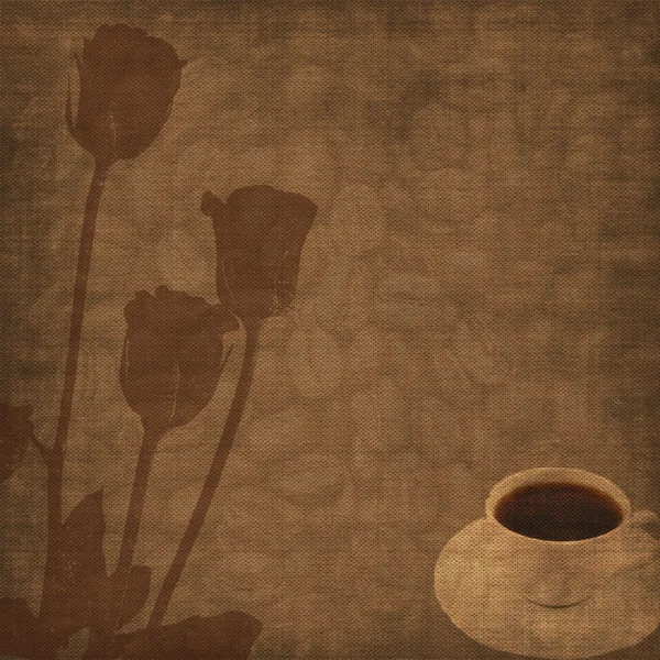 古い、コーヒー、グランジ背景 — ストック写真
