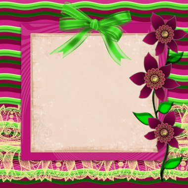 Card for invitation or congratulation clipart