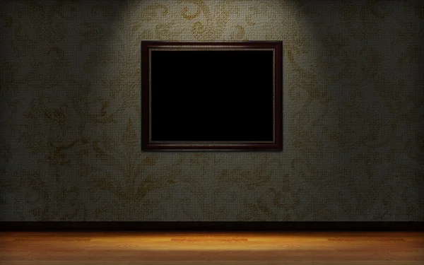 Interieur kamer met een frame op de muur — Stockfoto