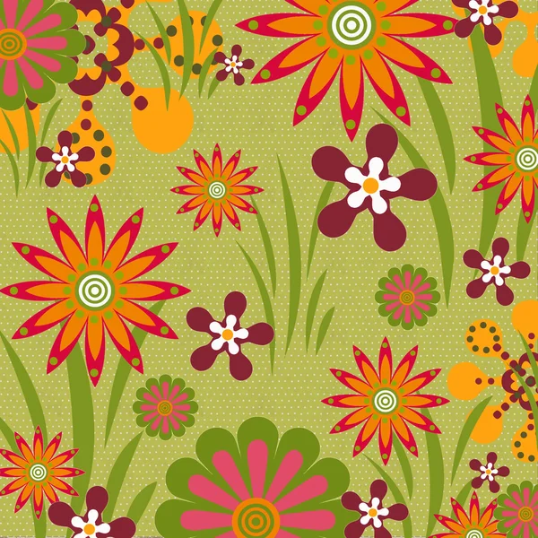 Retro style flower design background — Stock Photo, Image