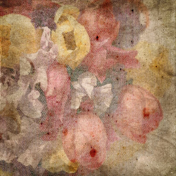 Vintage romantic flowers background — Stock Photo, Image