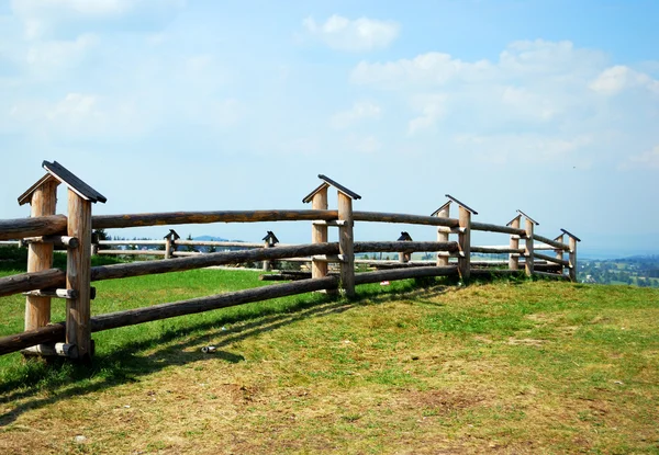 Landelijke houten hek — Stockfoto
