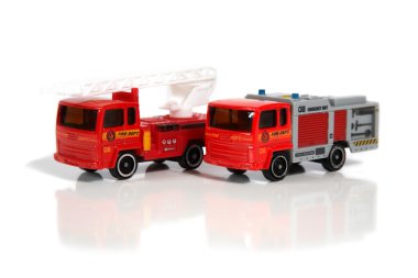 Model vehicles of firefighters clipart