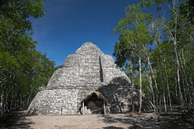 Xaibe mayan pyramid in Coba, Mexico clipart