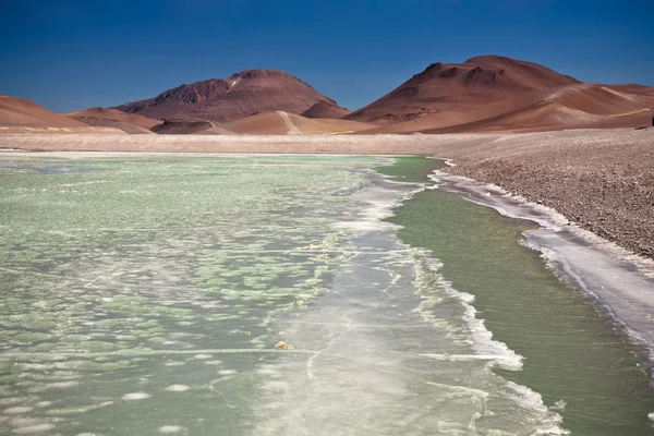 Алмазная лагуна в пустыне Атакама, Чили — стоковое фото