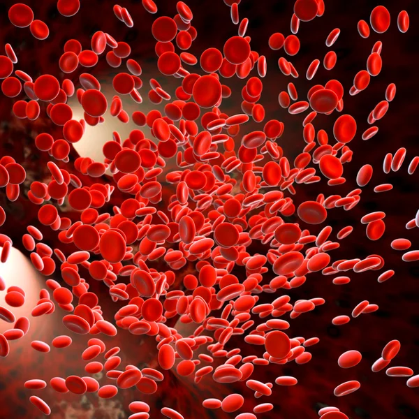 Kırmızı kan hücreleri - sem stilize edilmiş. — Stok fotoğraf