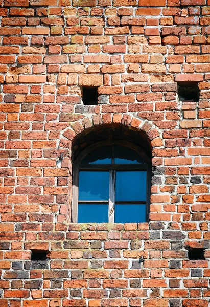 Window in old brick wall — Stock Photo, Image