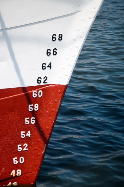 Números de bitola de profundidade dos navios — Fotografia de Stock