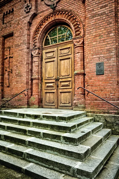 Лестница к православной церкви - Беловежа - Польша — стоковое фото