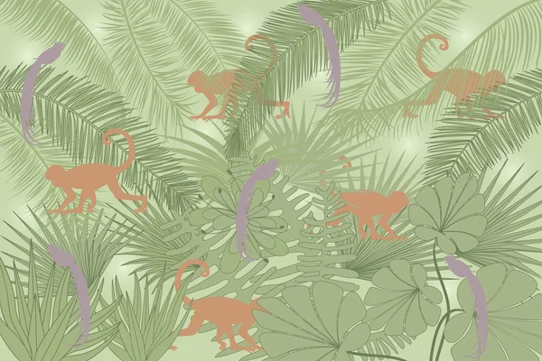 Jungle background — Stock Vector