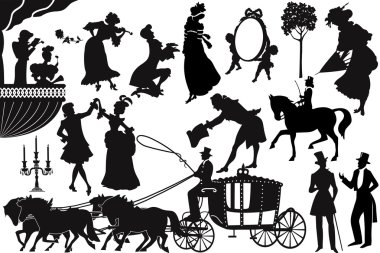 Old-fashioned silhouettes