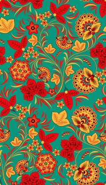 Flower seamless pattern clipart