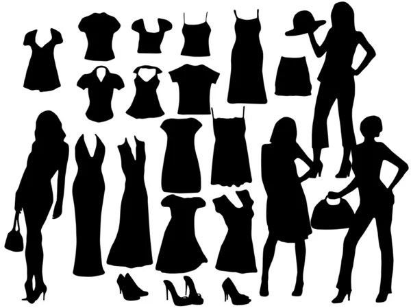 Модними силуетами — стоковий вектор