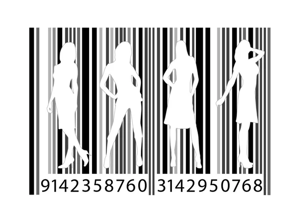 Girl silhouettes — Stock Vector
