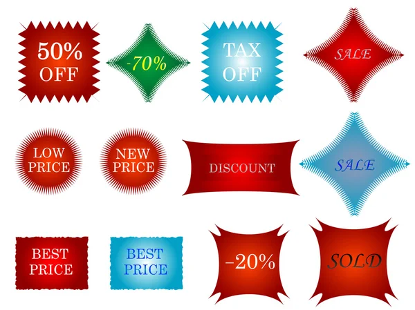 Sale stickers vector — Stock Vector
