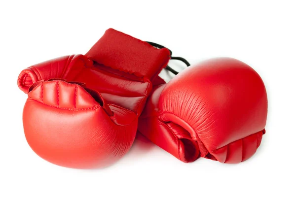 Red karate gloves. — Stock Photo, Image