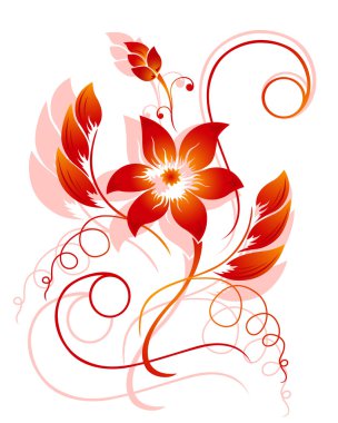 Abstract flower pattern clipart