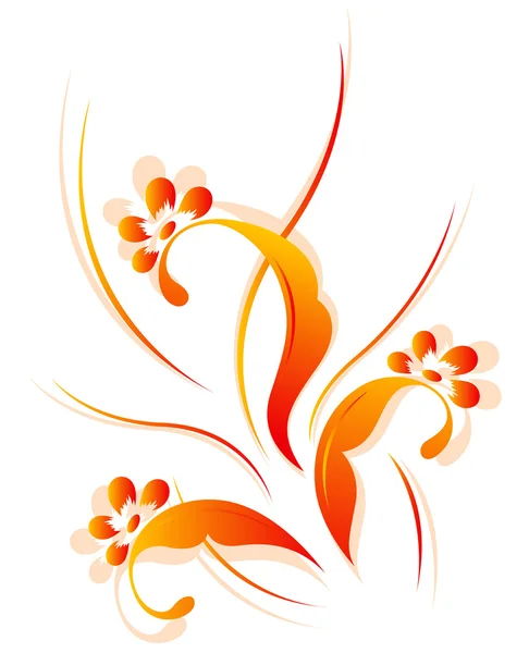 垂直方向の花のパターン — ストックベクタ