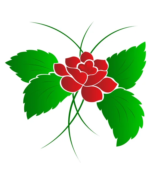 El patrón de la flor la rosa — Vector de stock