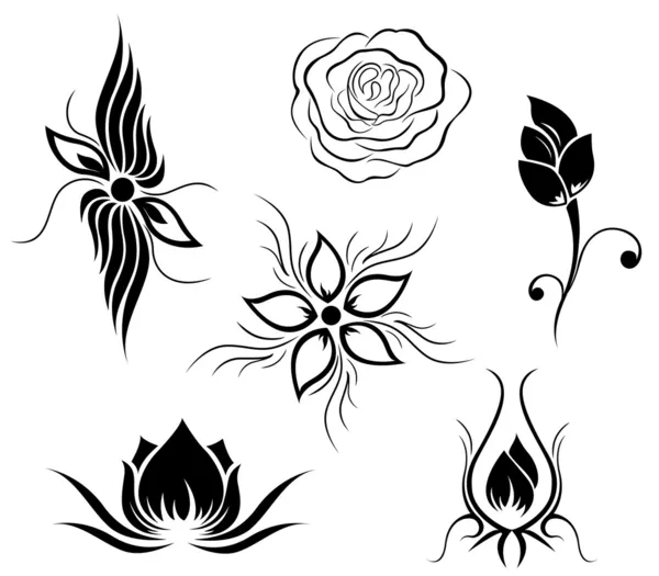 Татуировка и цветочный узор — стоковый вектор