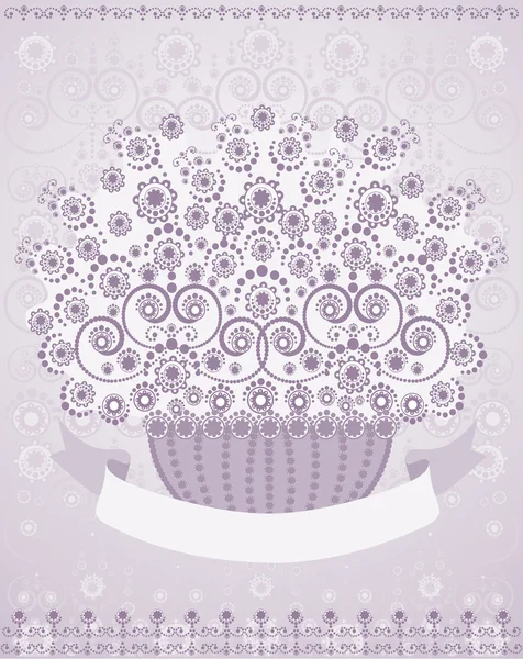 Panier de fleurs — Image vectorielle