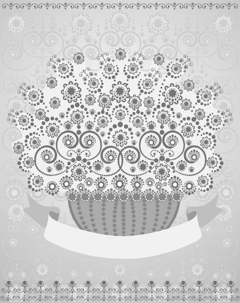 Panier de fleurs — Image vectorielle