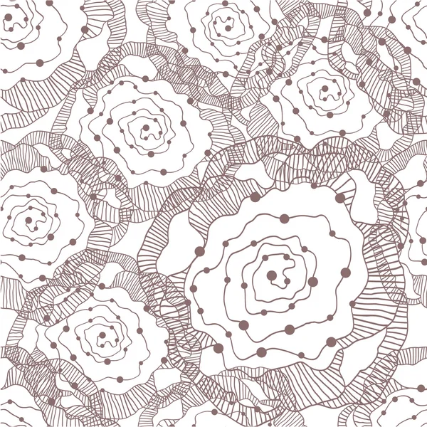 シームレスな抽象的な花のパターン — ストックベクタ