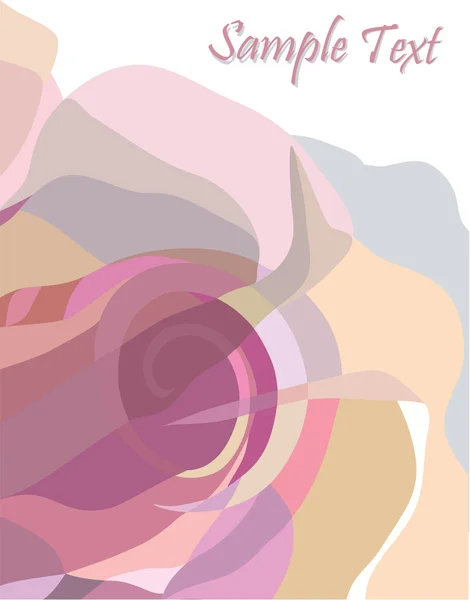 Elegante Grußkarte mit Rosenblume — Stockvektor