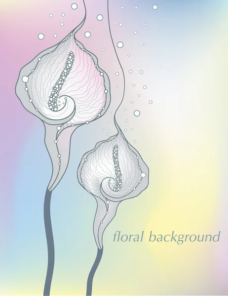 Elegant background with kala flower — Stock Vector