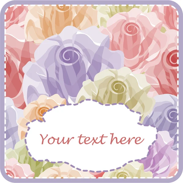 Cartão elegante com rosas —  Vetores de Stock