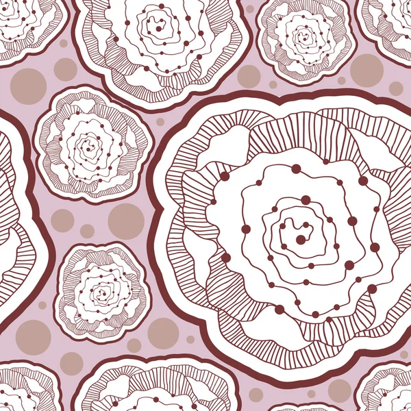 シームレスな抽象的な花のパターン — ストックベクタ