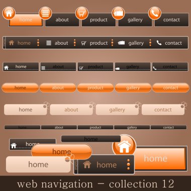 Web navigation collection clipart