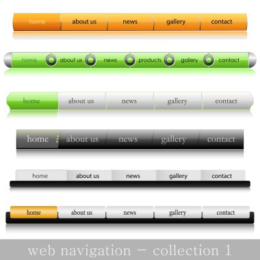 Web navigation collection clipart