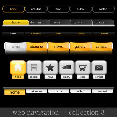 Web navigation collection clipart