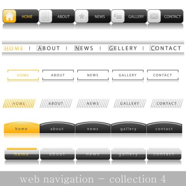 Web navigation collection clipart