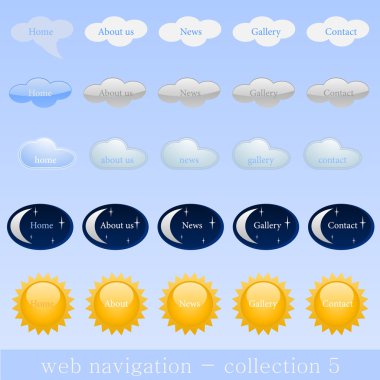 Web navigation collection clipart