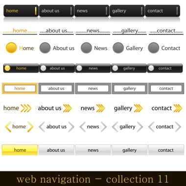 Web navigation collection clipart