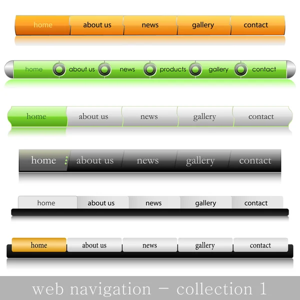 Collection de navigation Web — Image vectorielle